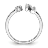 14k White Gold 1/5 carat Lab Grown Diamond VS/SI+ G+ Initial N Adjustable Ring